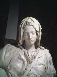 Detalhe da Pietà, 1498-99 mármore